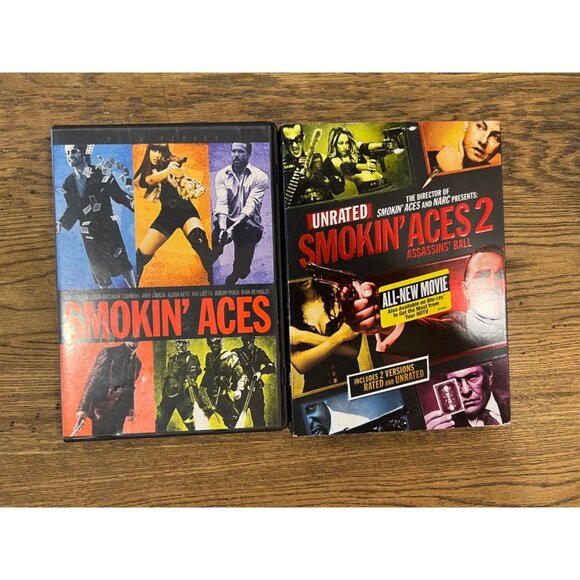 Smokin Aces & Smokin Aces 2 Assassins Ball DVD Action Crime Movie Pre-Owned - Picture 1 of 4